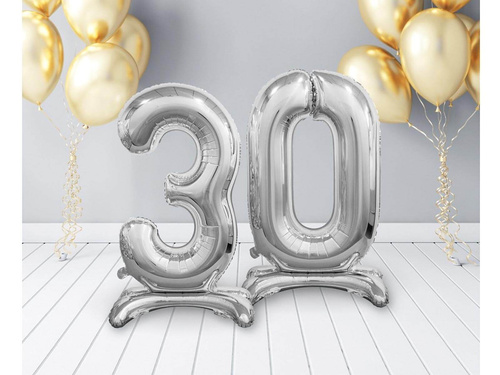 Set de baloane din folie 30 argint - 74 cm