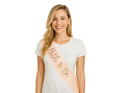 Eșarfă aurie cu inscripția Bride to Be - 1 buc.