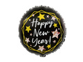 Balon rotund din folie Happy New Year - 45 cm - 1 buc.