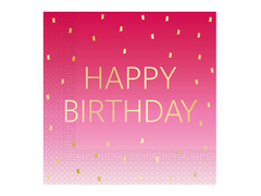 Șervețele Happy Birthday - 33 cm - 20 buc.