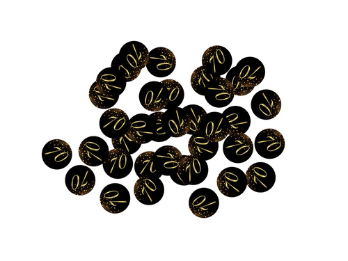 Confetti „Sparkling” pentru aniversarea de 70 de ani – 36 de bucăți.