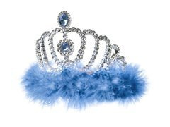 Tiara tiara cu blană albastră - 1 buc.