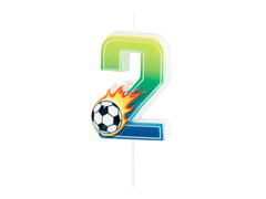 Lumânare cu număr de fotbal - 2 - 1 buc.