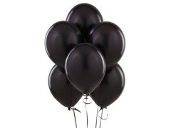 Baloane latex negru pastel - mari - 50 buc.