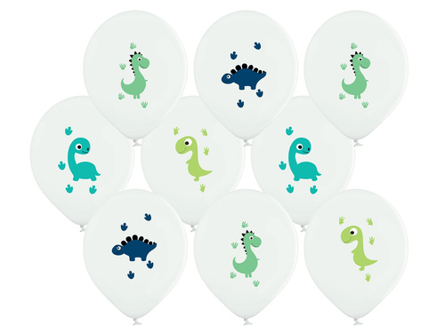 Baloane imprimate Jolly Dinosaurs - 37 cm - 50 buc.