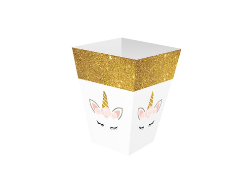 Cutii de popcorn Unicorn frumoase - 6 buc.