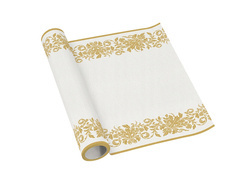 Pânză de masă decorată cu ornament auriu - 40 cm x 5 m - 1 buc.