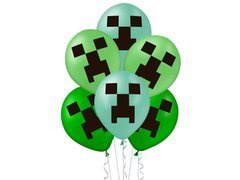 Baloane imprimate Pixels - 30 cm - 12 buc.
