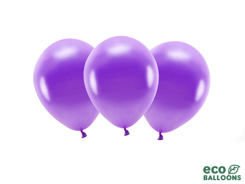 EKO baloane din latex metalizate violet - foarte mari - 10 buc.