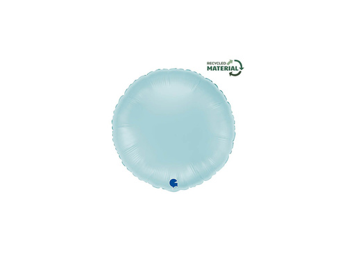 Balon rotund din folie albastru pastel - 14" - 1 buc.