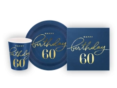 Set albastru marin pentru a șaizeci-a aniversare - 22 buc.