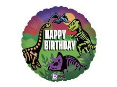 Balon de folie Happy Birthday Dinosaurs - 46 cm - 1 buc.