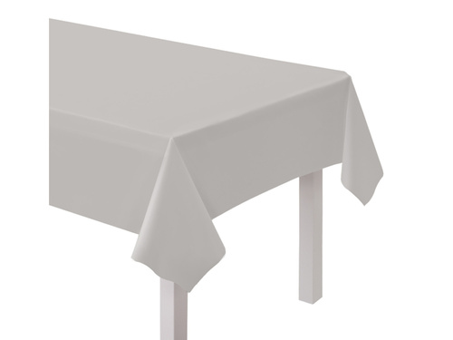 Față de masă din hârtie gri - 137 x 274 cm - 1 buc.