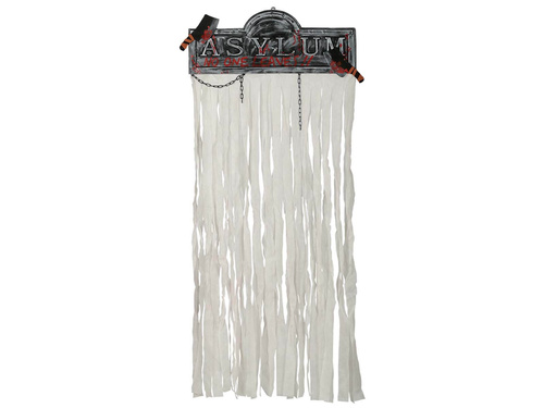 Perdea de ușă albă cu semn de Halloween - 1 buc.