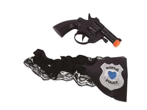 Jartieră cu toc și pistol de poliție - 1 buc.
