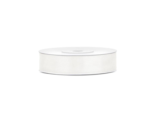 Panglică de satin, crem deschis, 12 mm / 25 m, 1 buc.