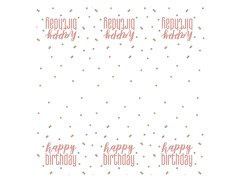 Față de masă aurie roz Happy Birthday - 137 x 213 cm - 1 buc.