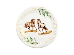 Farfurii de hârtie Cai - 18 cm - 6 buc.