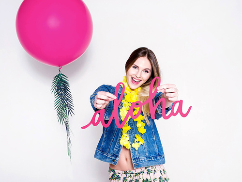 Balon gigant cu diametrul de 1 m - fucsia pastel.