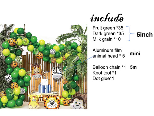 Set de baloane pentru ghirlandă „Safari” – 85 de bucăți.