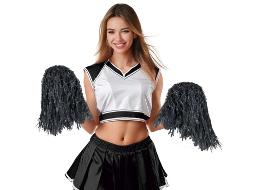 Pompoane pentru majorete negru - 2 buc.