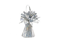 Greutăți din folie pentru baloane umplute cu heliu - argintiu holografic - 145 g