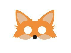 Mască de vulpe din fetru - 1 buc.