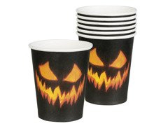 Pahare de hârtie Scary Pumpkin - 210 ml - 10 buc.