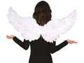 Aripi de înger albe strălucitoare cu pene - 1 buc.
