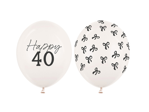 Set de baloane din latex pentru patruzeci - 30 cm - 6 buc.