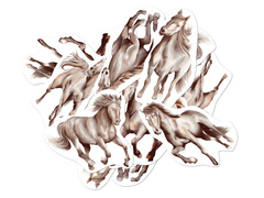 Decorațiuni cu două fețe Cai - 12 buc.