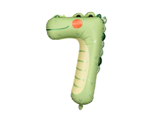 Balon din folie numărul 7 Crocodil - 73 cm - 1 buc.