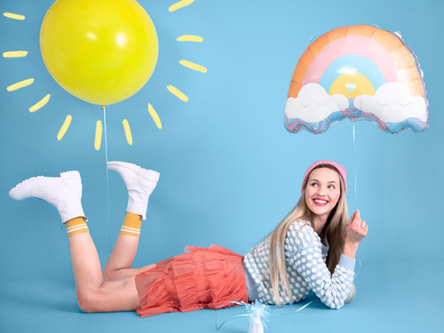 Balon folie Pastel Rainbow - 55 x 40 cm - 1 buc.