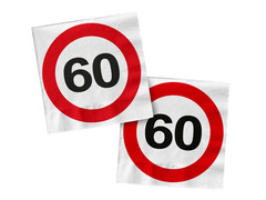 Șervețele cu semnul interdicției 60 - 33 cm - 20 buc.