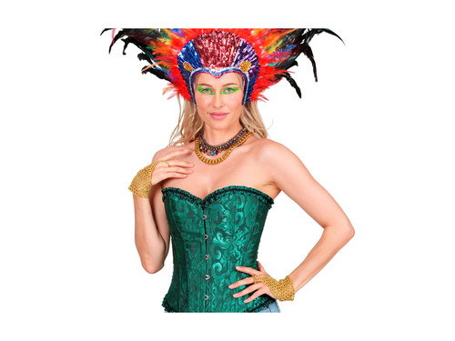 Brățară-mănușă din mărgele aurii