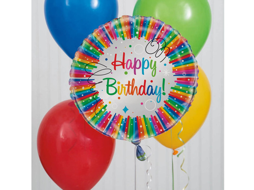 Balon cu folie Rainbow Birthday - 47 cm