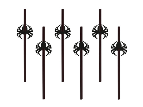 Paie păianjen Halloween - 6 buc.