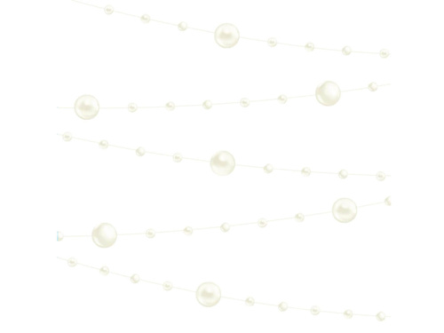 Ghirlandă cu perle ecru - 650 cm - 1 buc.