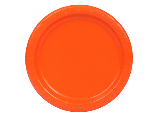 Farfurii de hârtie portocalii - 23 cm - 8 buc.