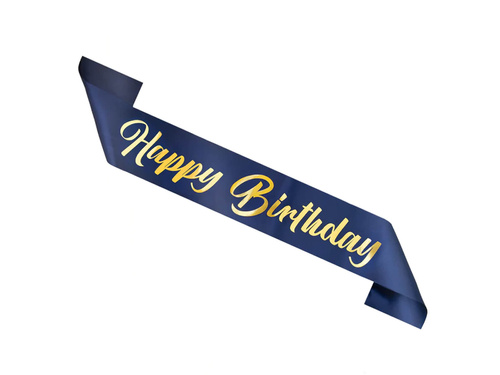 Eșarfă Happy Birthday albastru marin - 1 buc.