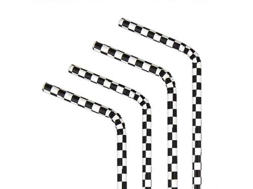 Paie aniversară în carouri - 19,5 cm - 10 buc.