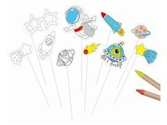 Recuzită foto Cosmos de colorat - 10 buc.