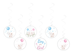 Decorațiune pentru agățat fată sau băiat - 6 buc.