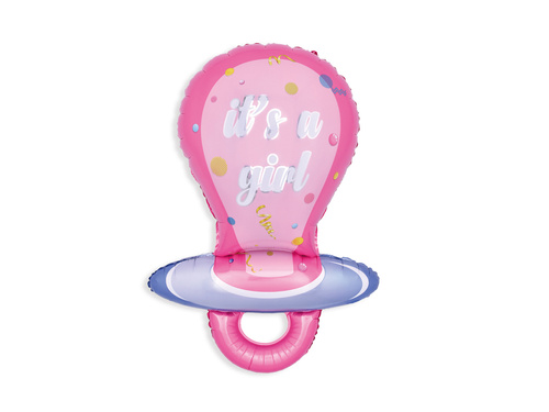 Balon din folie Suzeta - It's a Girl -58x97 cm - 1 buc.