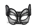 Mască de carnaval pisică neagră cu paiete - 1 buc.