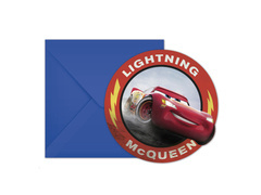 Invitații aniversare Cars Legend - 6 buc.