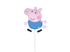 George Pig balon cu băț din folie - 28x33 cm - 1 buc.