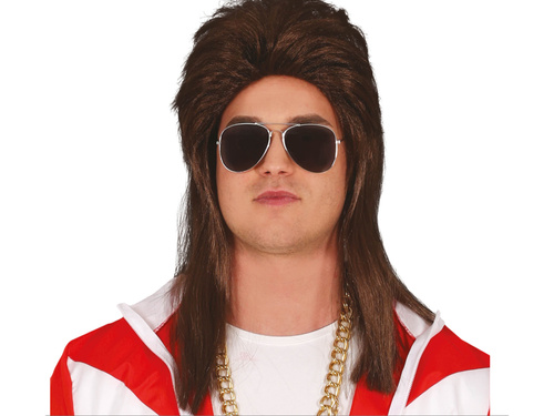 Peruca maro pentru bărbați din anii 1970 - 1 buc.