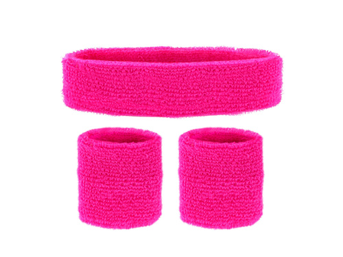 Disco 80s neon roz brățări - 3 buc.