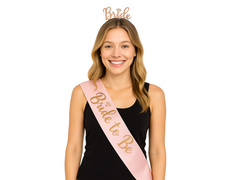 Set eșarfă și bentiță pentru mireasă - 1 buc.